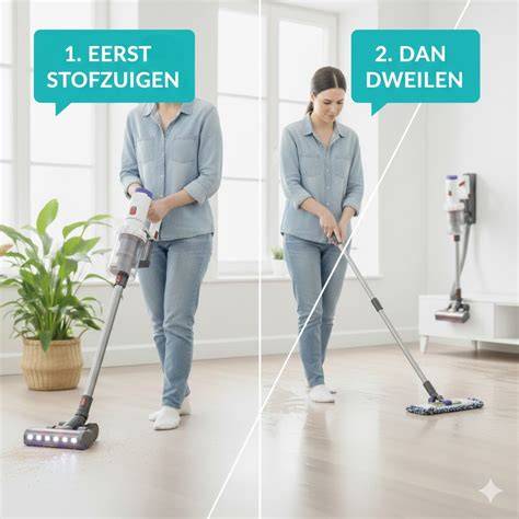 Infographic: stapsgewijs dweilen voor juiste droogtijd