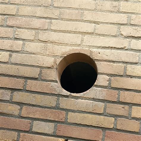 Voorbeeld van een nieuw boorgat met afvoer doorvoer