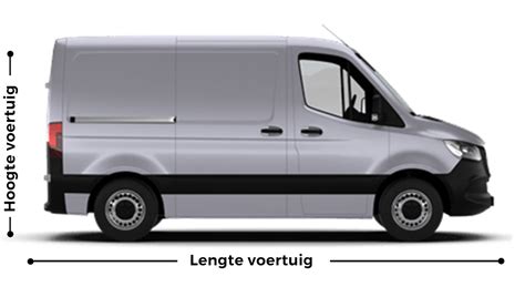 Visualisatie van een Mercedes Sprinter met een permanent verhoogd dak, die meer stahoogte biedt.