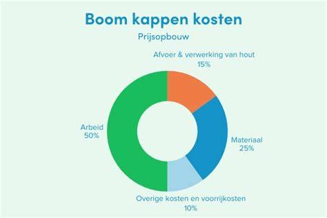 Infographic: kostenstructuur schutting (materiaal, arbeid, overige)