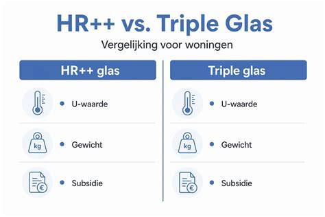 Vergelijking HR++ en triple glas
