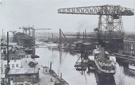 Historische foto van de scheepswerf De Schelde in Vlissingen