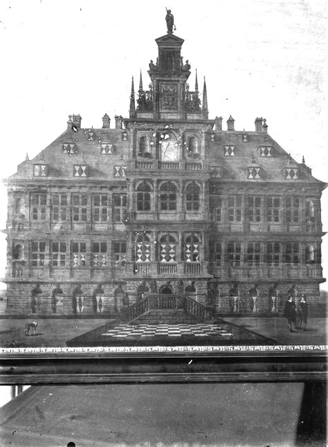 Illustratie van het verdwenen stadhuis van Vlissingen