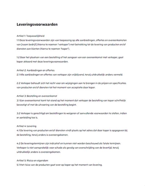 Kompleet overzicht van montage-opties en leveringsvoorwaarden