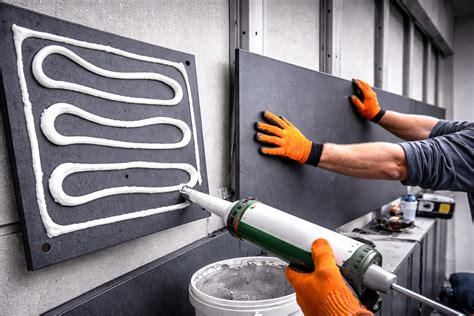 Gevelplaatverlijming met foam tape infographic