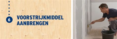 Voorbeeld van een voorstrijkmiddel dat wordt aangebracht op een tegelondergrond.