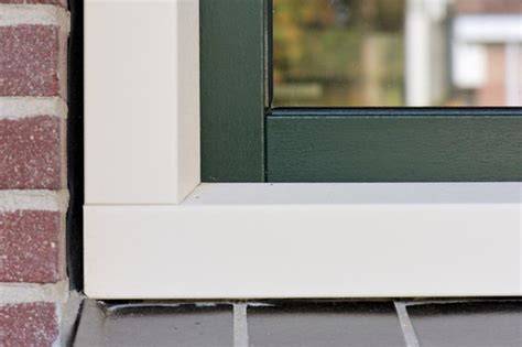 Hoekverband HVL bij houtlook kunststof kozijnen
