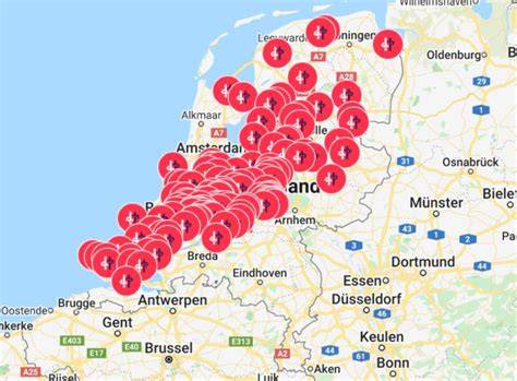 Kaart: Showroom en afhaalpunten in Nederland