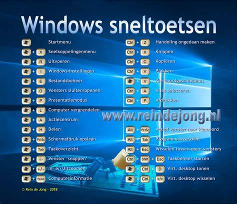 Schermweergave van het aanpassen van sneltoetsen in Windows-instellingen