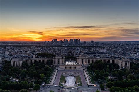 Uitzicht vanaf de Eiffeltoren over Parijs.