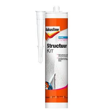Infographic: stap-voor-stap verwerking Alabastine Structuur Kit