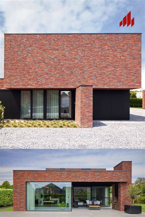 Showtuin en modelwoningen met verschillende gevelstenen