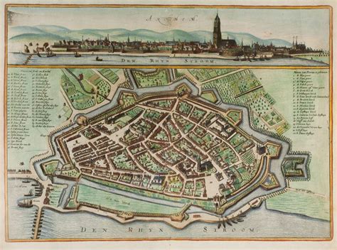 Historische kaart van Elburg met het dambordpatroon