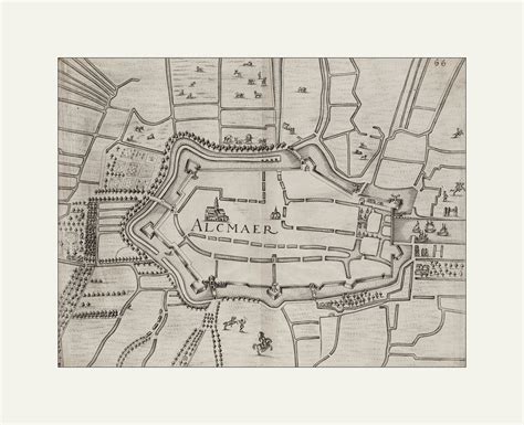 Infographic: Kaart van Alkmaar met historische gevels