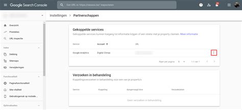 Schema van de koppeling tussen Google Analytics en Google Search Console