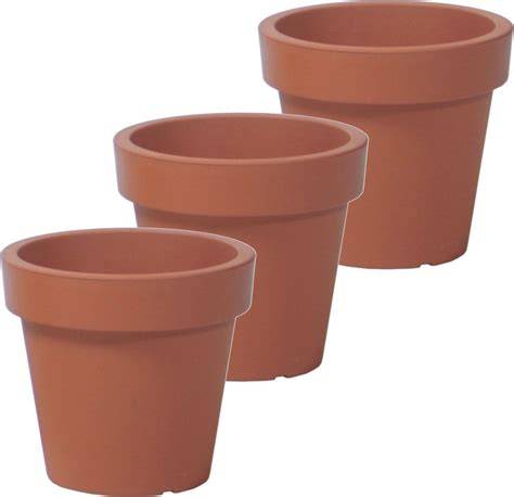 Infographic: Materialen van bloempotten (kunststof, terracotta, keramiek) en hun eigenschappen