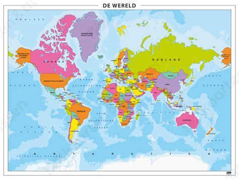 Illustratieve infographic: wereldkaart met populaire interieurstijlen waarin paardenbehang past