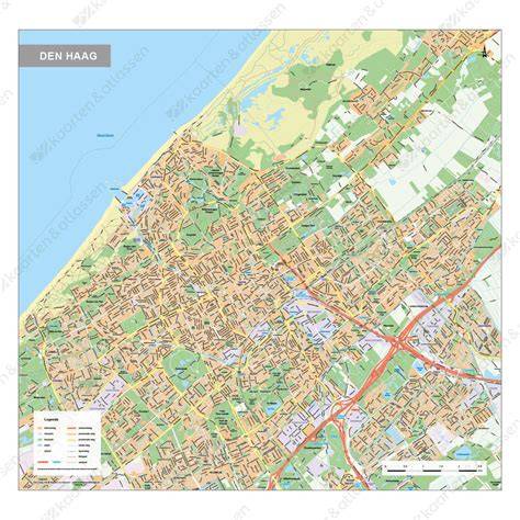 Kaart van wandel- en fietsroutes rondom Den Haag en omgeving