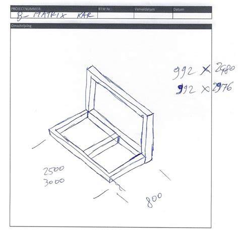 Technische schets: glasplaat specificaties (tot 300°C, 700 kg)