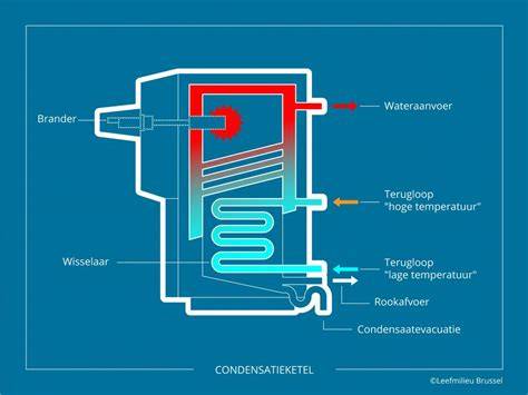 Infographic: Werking van een moderne condensatieketel met pompschakelaar