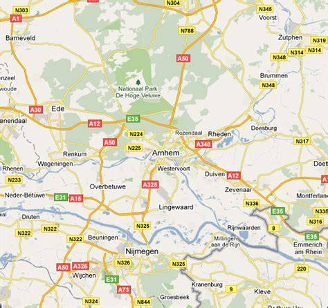 Kaart: Werkgebied van Stukadoor Arnhem in Arnhem en omgeving