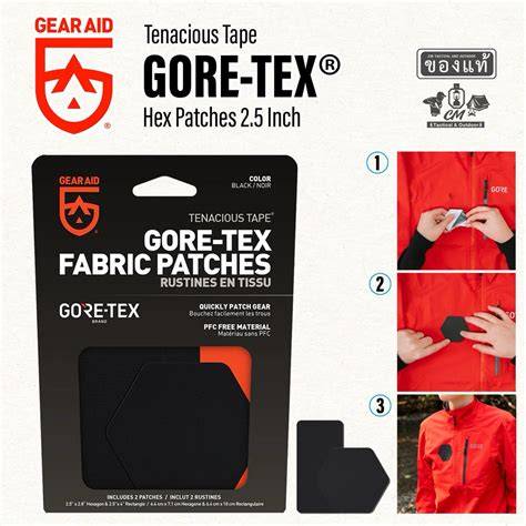 Infografiek: Reparatieopties Tenacious Tape en Gore-Tex patches