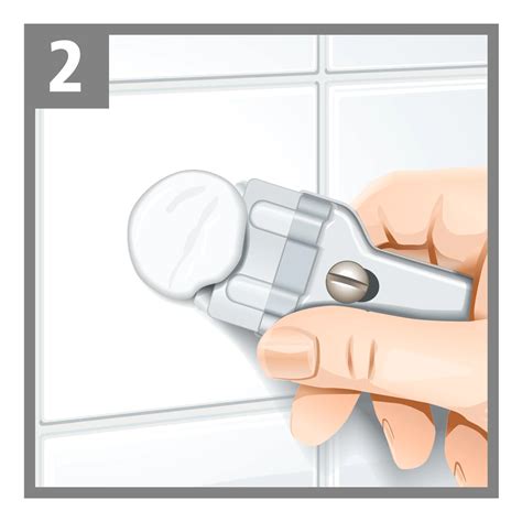 Illustratie van de tesa Power.Kit technologie, die laat zien hoe een accessoire met lijm aan de muur wordt bevestigd zonder schroeven.
