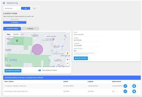 Geofencing en zoneverwarming illustratie