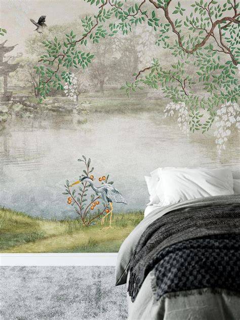 Voorbeeld: boomdecoratie op een muur met Peel & Stick behang