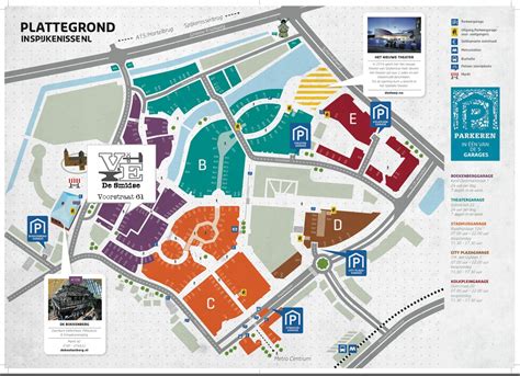 Plattegrond van het winkelhart van Leuvensbroek met aanduiding van de nieuwe Clevers vestiging.