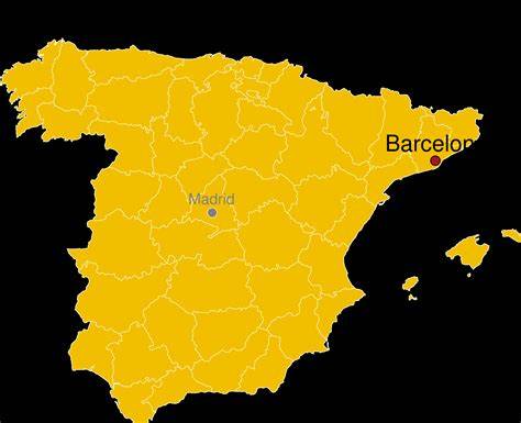 Kaart van locatie en nabijgelegen attracties in Barcelona