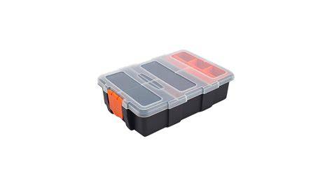 Box met gereedschap en instructies voor opbergzones