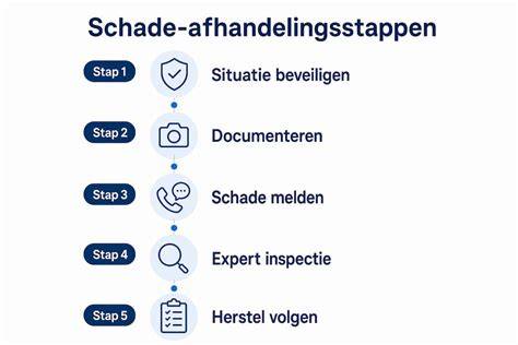 Infographic: Stappen bij stormschade - direct handelen, inspectie, noodreparatie, verzekering
