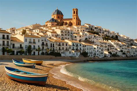 Naxos kust en havens met reconstruerende stranden