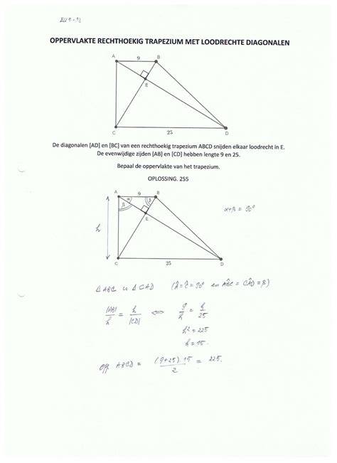 Diagram: uitlijningsmethode met diagonalen en 3-4-5 regel
