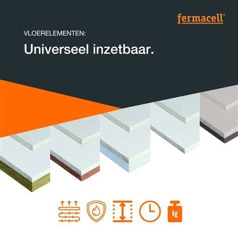 Foto van verschillende Fermacell vlakke vloerelementen voorbereid voor installatie