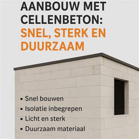 Diagram: natuur- en werking van cellenbeton met luchtcellen