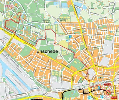 Kaart met spreiding loodgietersdiensten in Enschede en omgeving
