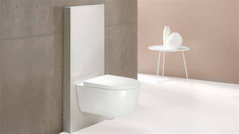 Afbeelding van Geberit Monolith voorwandcloset in moderne badkamer