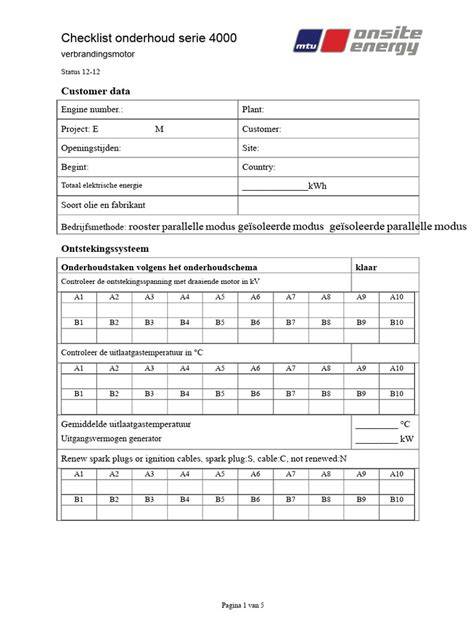Onderhoudschecklijst voor Heatstrip