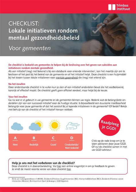 Preventie checklist voor afvoeren