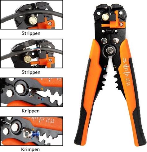 Afbeelding: Verschillende soorten draadstrippen gereedschappen - draadstripper, automatische striptang, mes