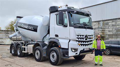 Infographic: Werking en componenten van een betonmixer vrachtwagen
