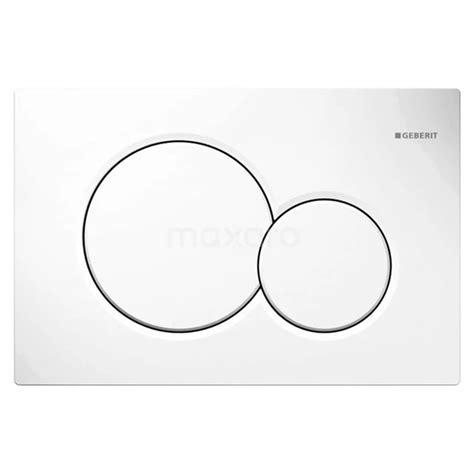 Geberit Sigma 20 bedieningspaneel Hoogglans Wit met Chromering