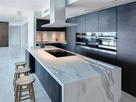 Calacatta marmer in badkamer en keuken