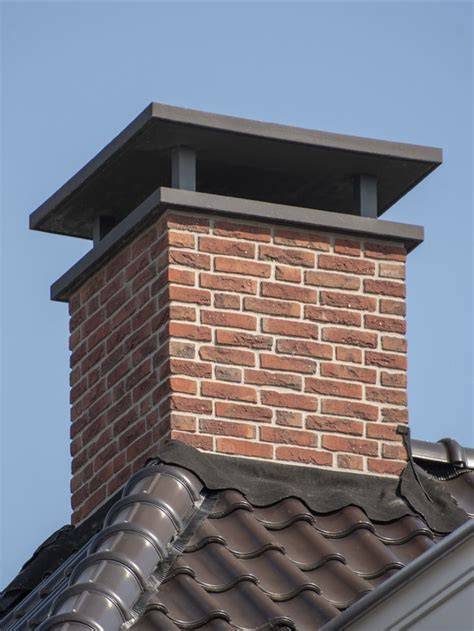 Schema van prefab schoorsteen met verschillende componenten