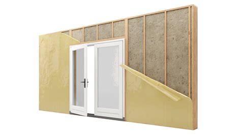 Prefab hout-aluminium kozijn in HSB-wand onderbouw
