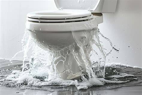 Diagram van een verstopte wc en eenvoudige ontstopplannen