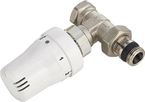 Gedetailleerde weergave van de thermostatische kraan en omsteller
