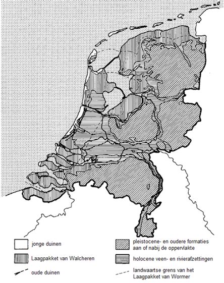 Geologische kaart van het gebied waar Bentheimer zandsteen werd afgezet in het Onder-Krijt.